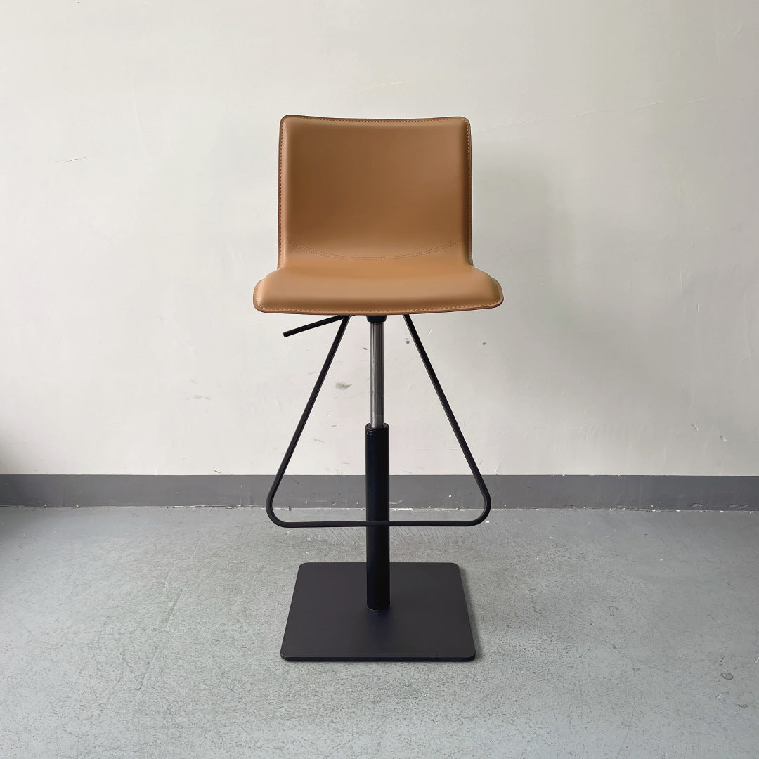 Adjustable Saddle Leather Bar Stool