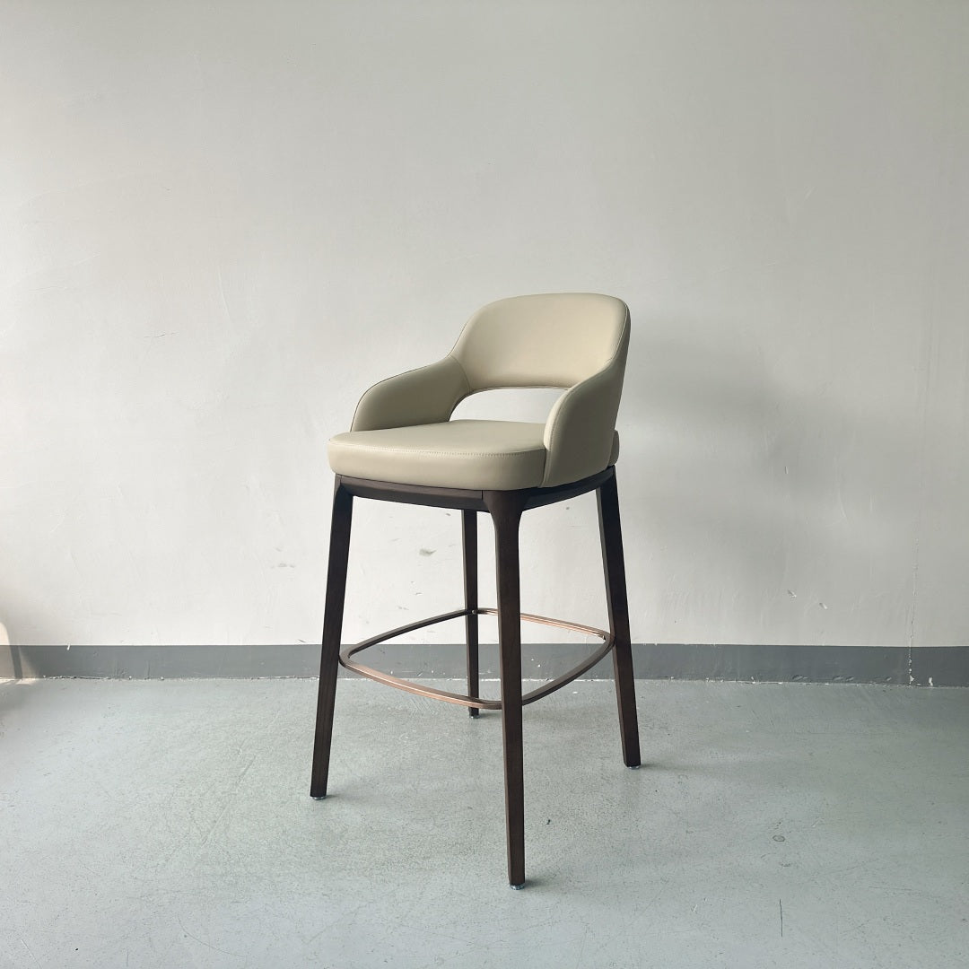 Elegant solid wood barstool