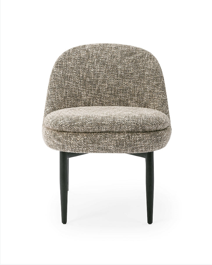 Modern Orb Chair – Burnt Orange Velvet with Blackened Steel Frame – Sculptural Circular Seating