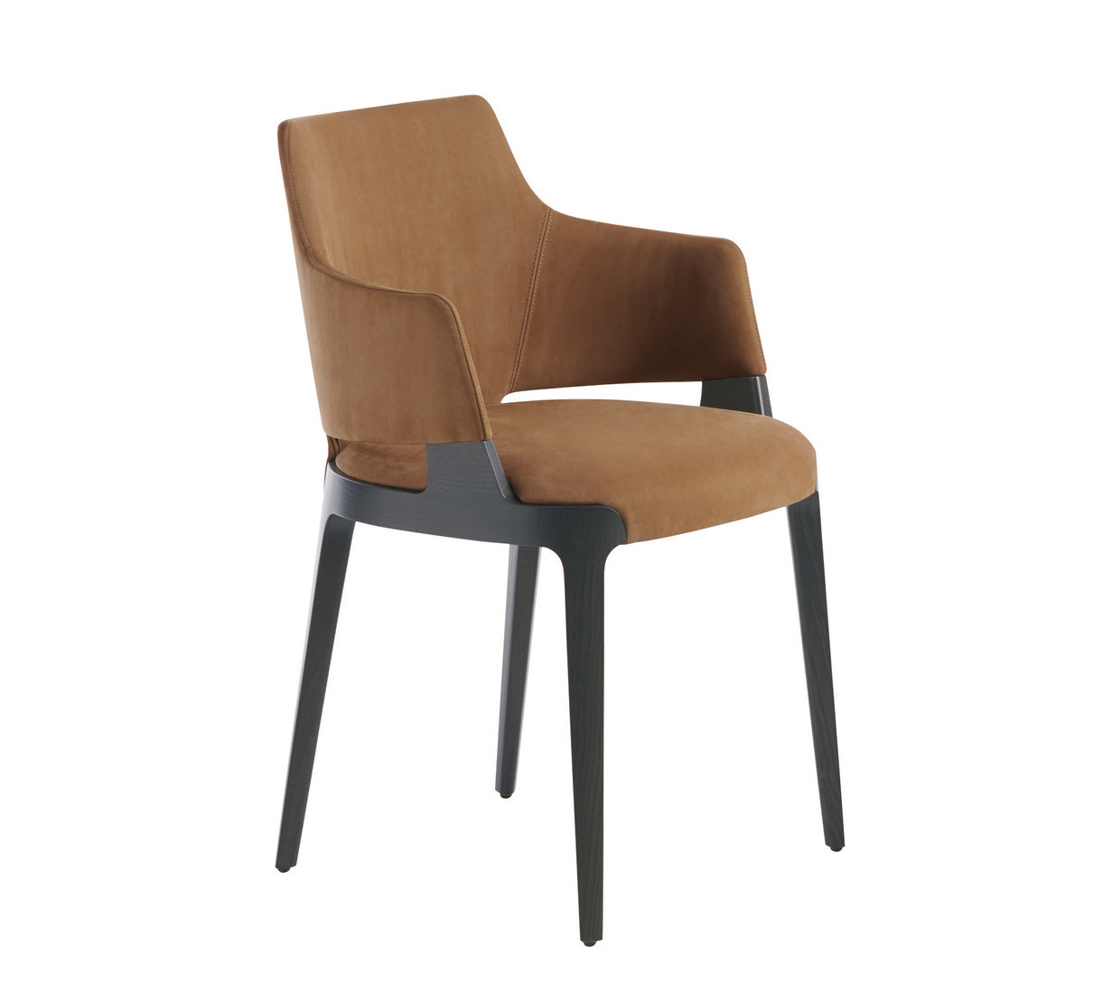 Minimalist Wooden Accent Chair – Light Oak Frame with Cream Fabric Cushion – Modern Scandinavian Living Room Seating