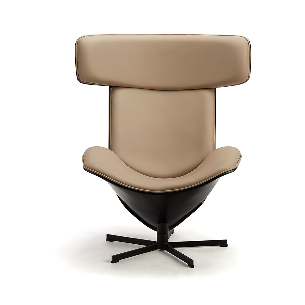 Modern Swivel Lounge Chair – Soft Sage Green Velvet Upholstery with Black Star Base – 360° Rotating Comfort