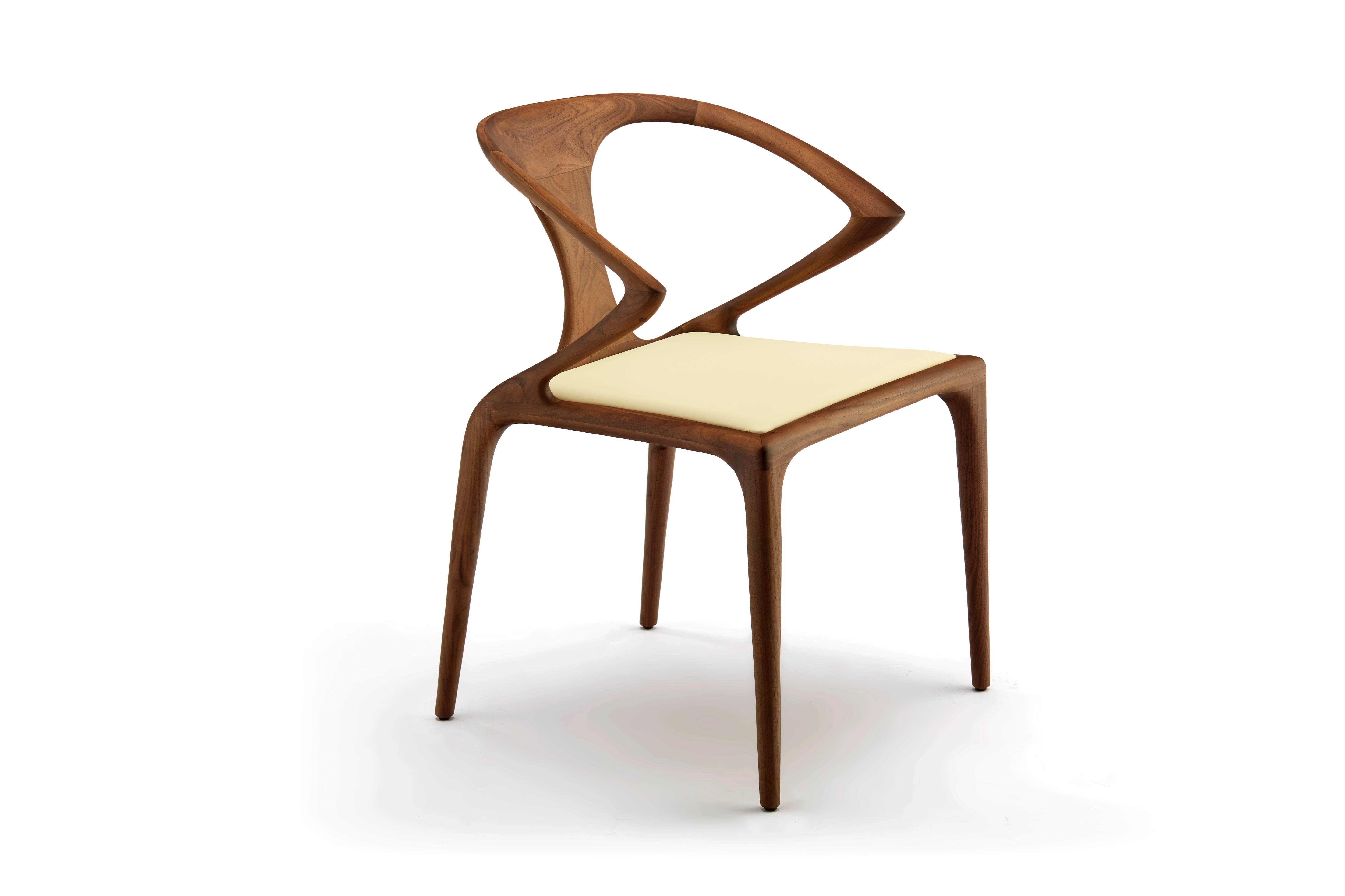 Artisan Crafted Curve-Back Lounge Chair: Organic Elegance Redefined