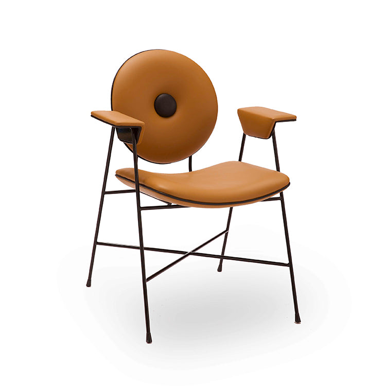 Modernist Bar Stool – solid wood Frame with Linen Upholstery – Clean-Lined Elevated Seating"