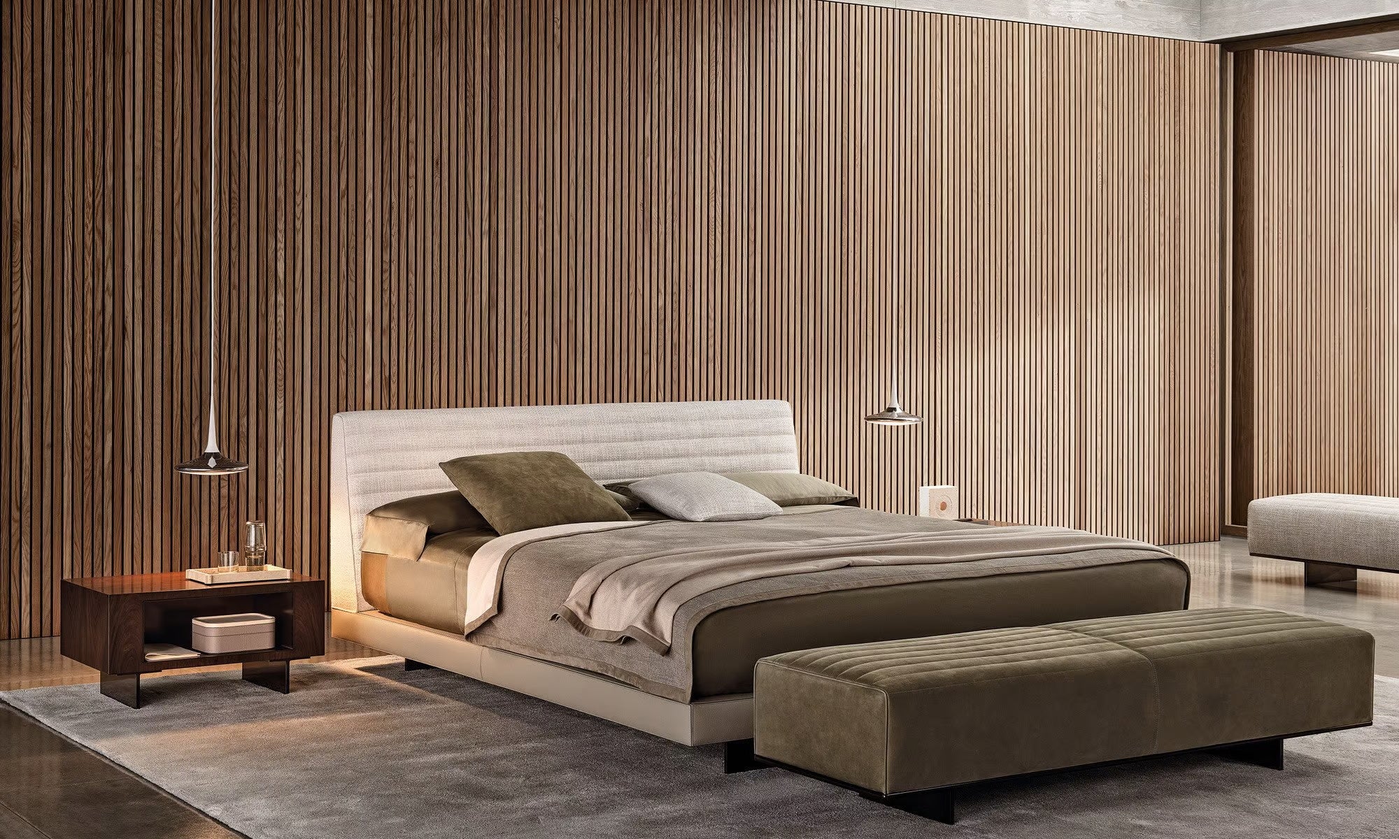 Modern Minimalist Full Upholstered Bed