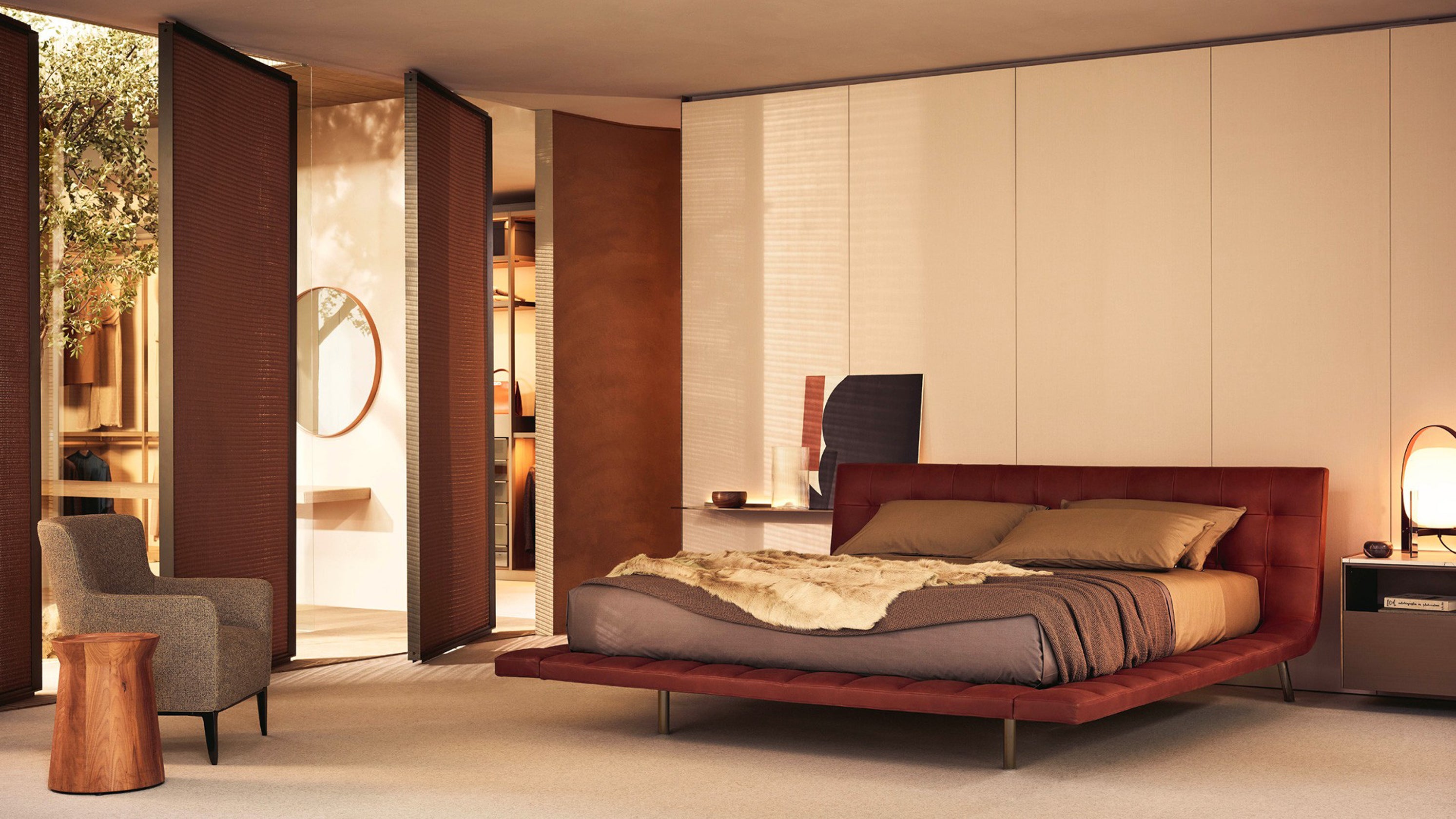 Modern Leather Bed & Bedroom Set