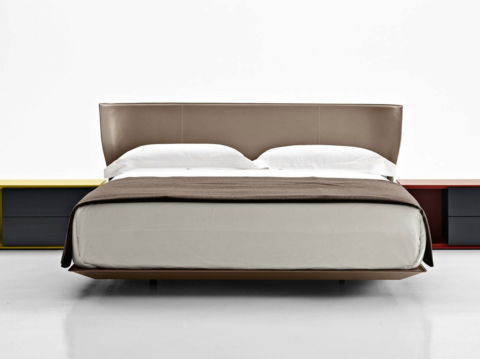 Modern Leather Platform Bed