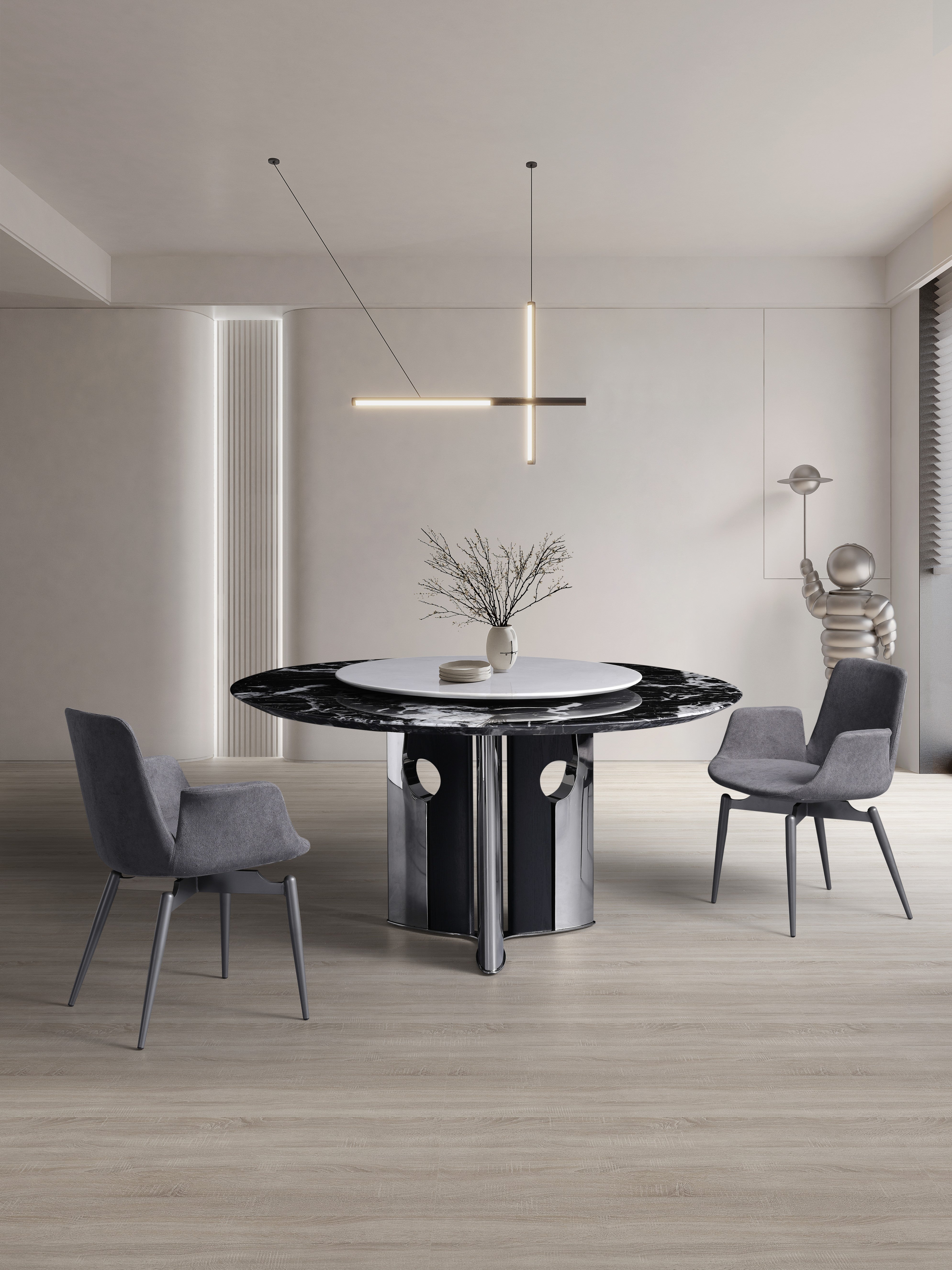 DSliving Modern Round Dining Table