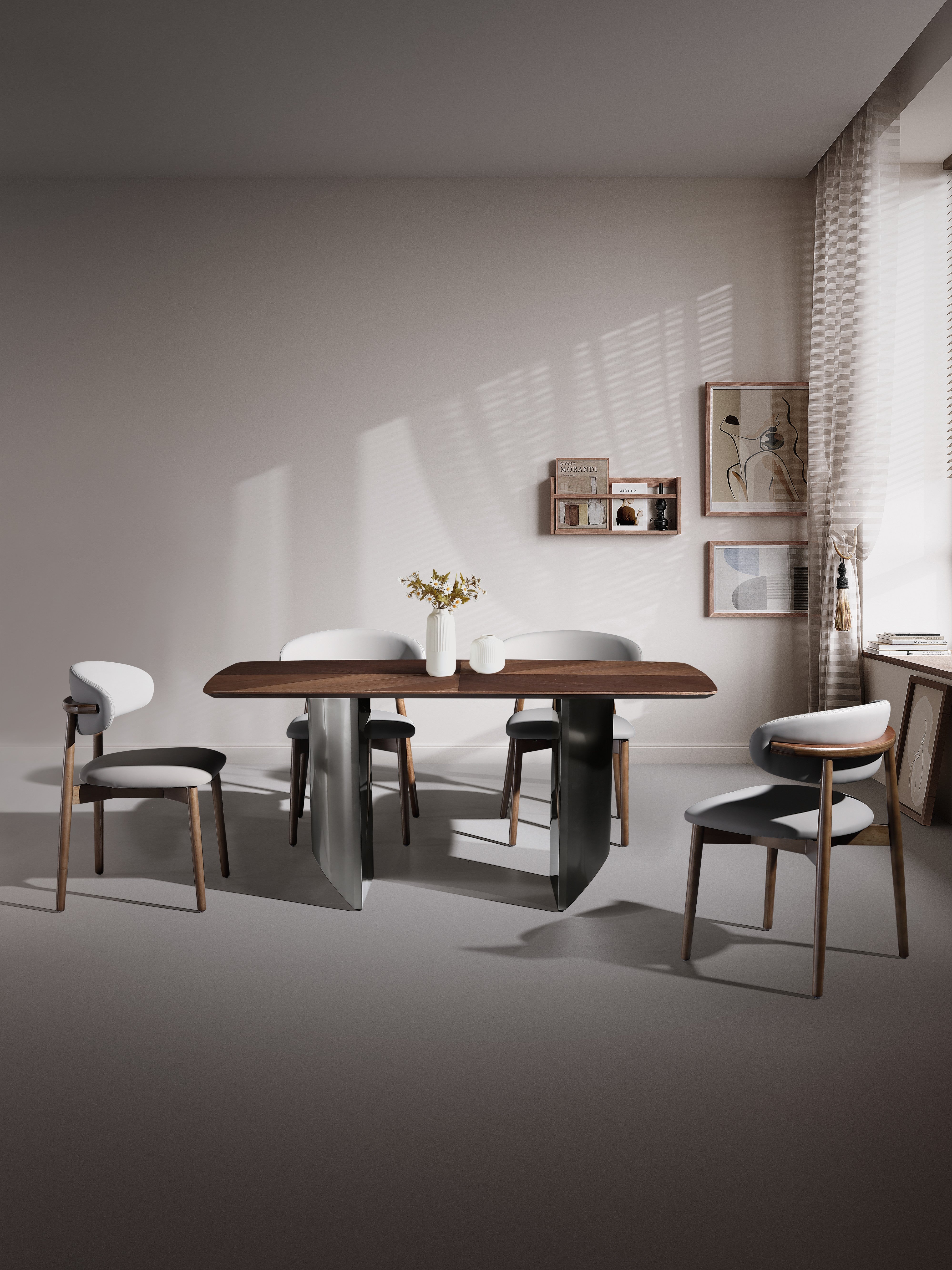 DSLiving Minimalist Square Dining Table