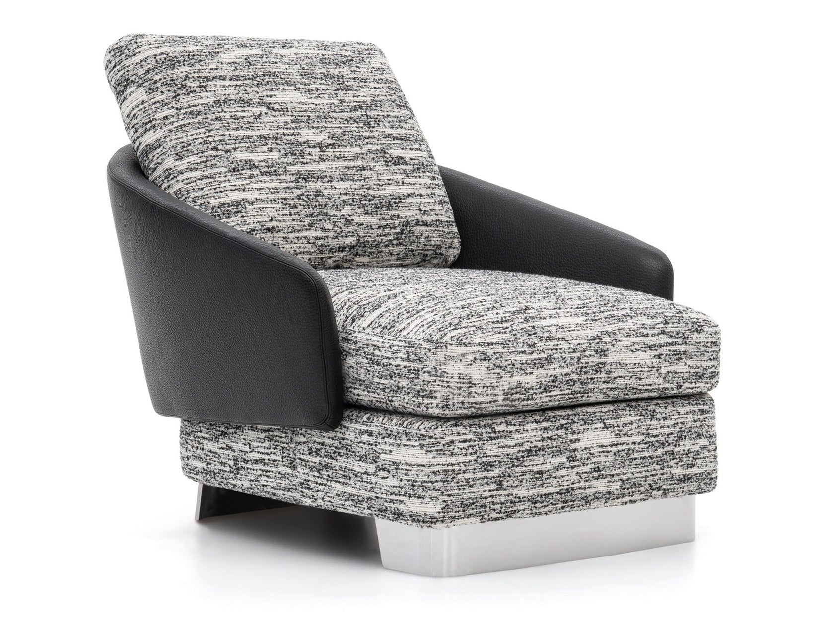 Sunbeam Yellow Modern Accent Chair - Ergonomic Curved Backrest & Chrome Metal Legs for Living Room