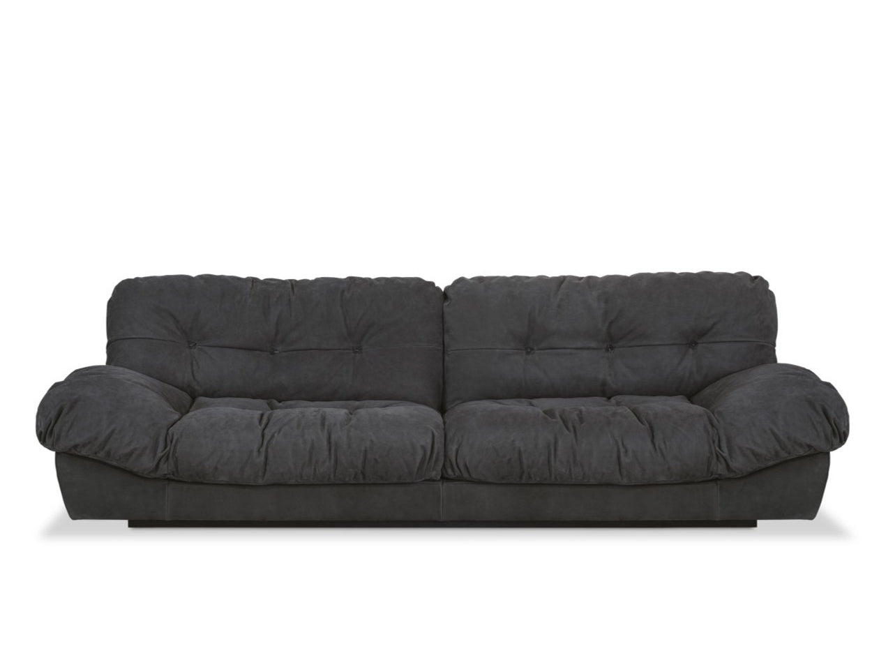 Deep Charcoal Velvet Chesterfield Loveseat - Diamond Button Tufting & Rolled Arms for Luxurious Modern Spaces | Premium Suede-Like Sofa