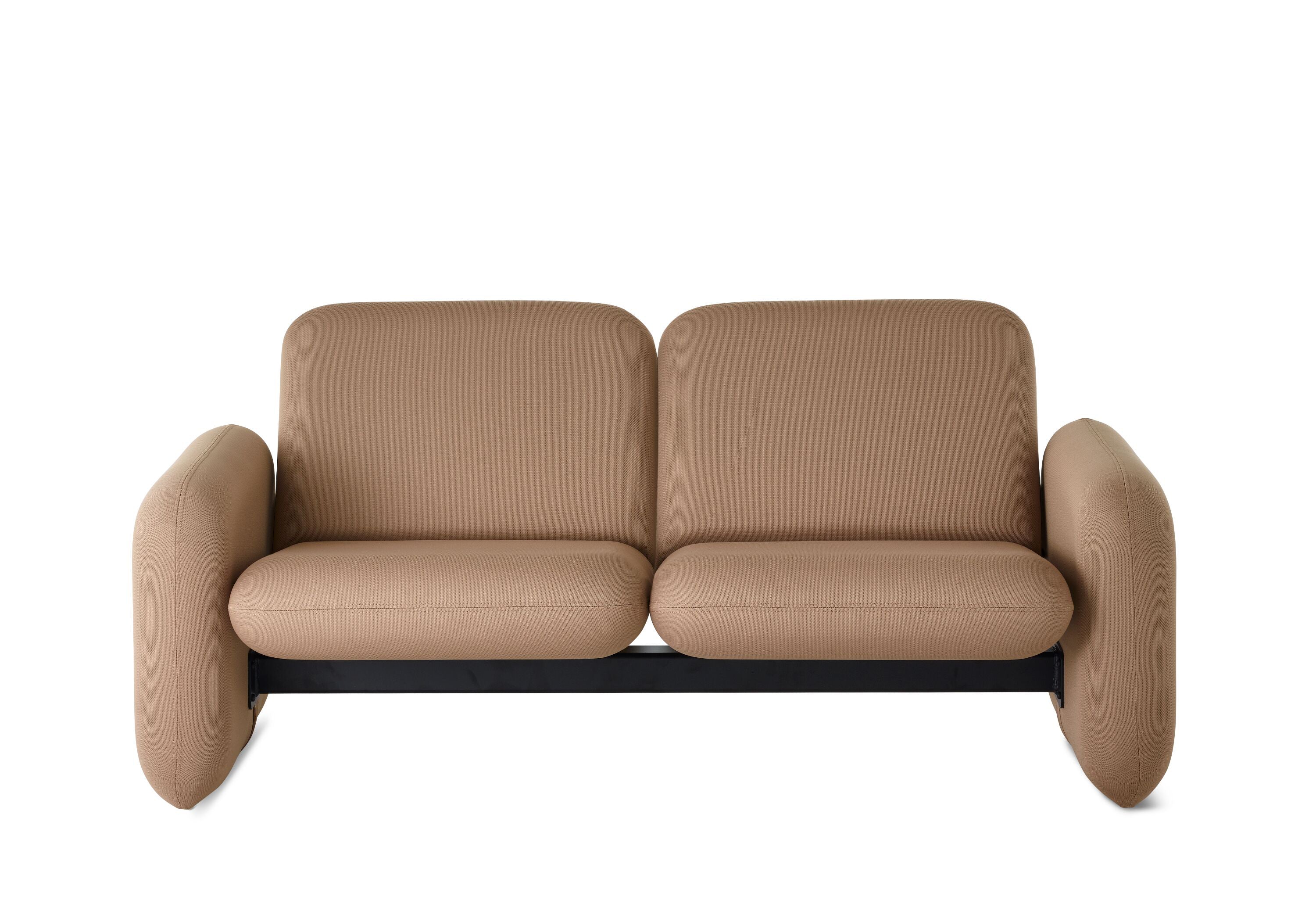 Navy Blue Modern Sofa - Plush Triple Cushion Design with Angled Wedge Legs | Deep Seated 3-Seater for Contemporary Living Room