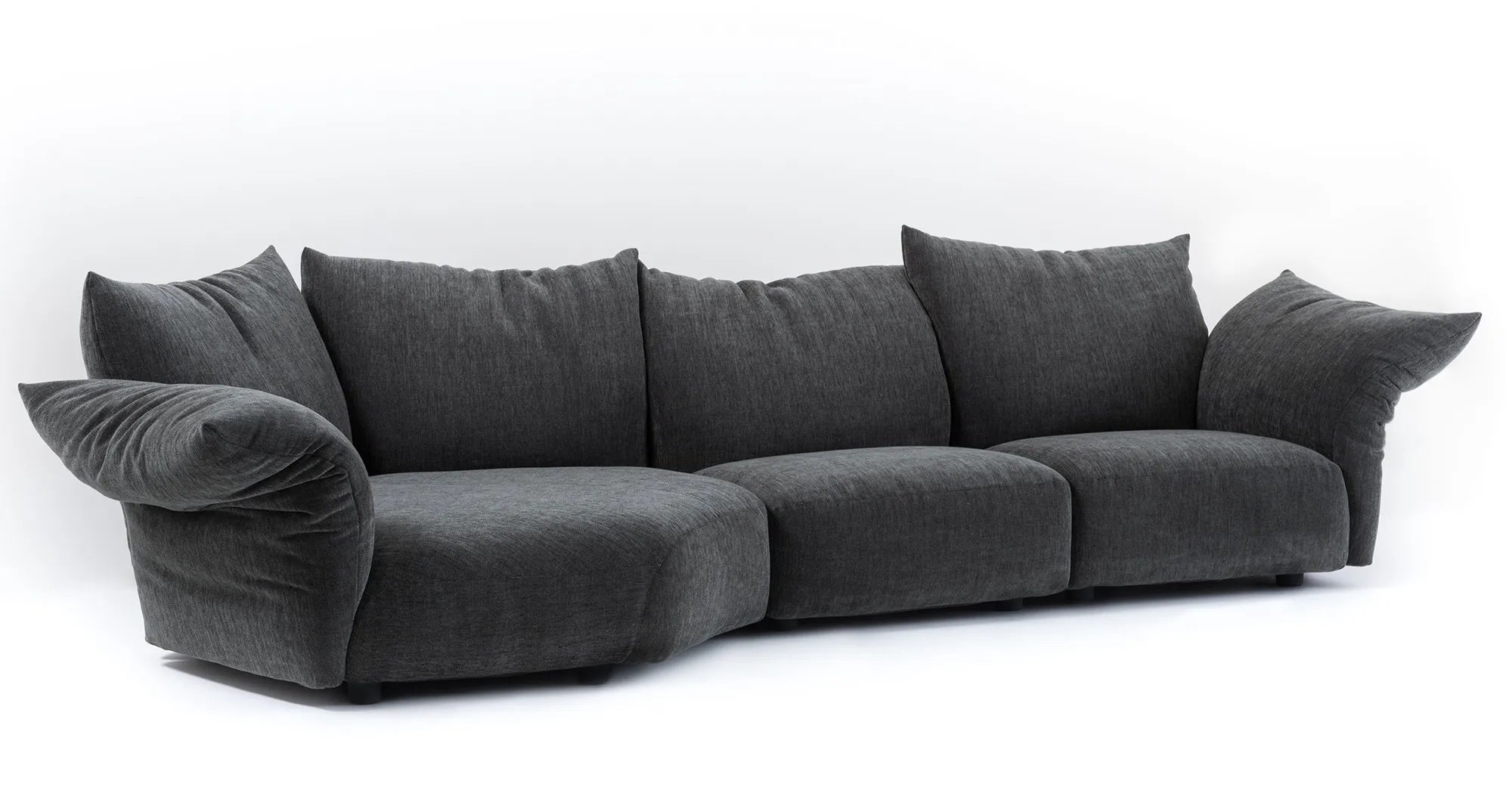 Beige Modular Curved Sectional Sofa - Deep Seat Cloud-Like Cushions & Pet-Friendly Fabric | Reconfigurable L-Shape Sofa Set for Modern Living Room