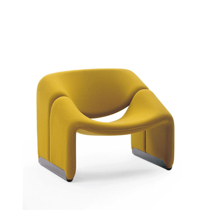 Cloud Curve Modern Armchair: Ultra-Plush Chenille Upholstery & Sculpted Base - No Assembly Living Room Essential