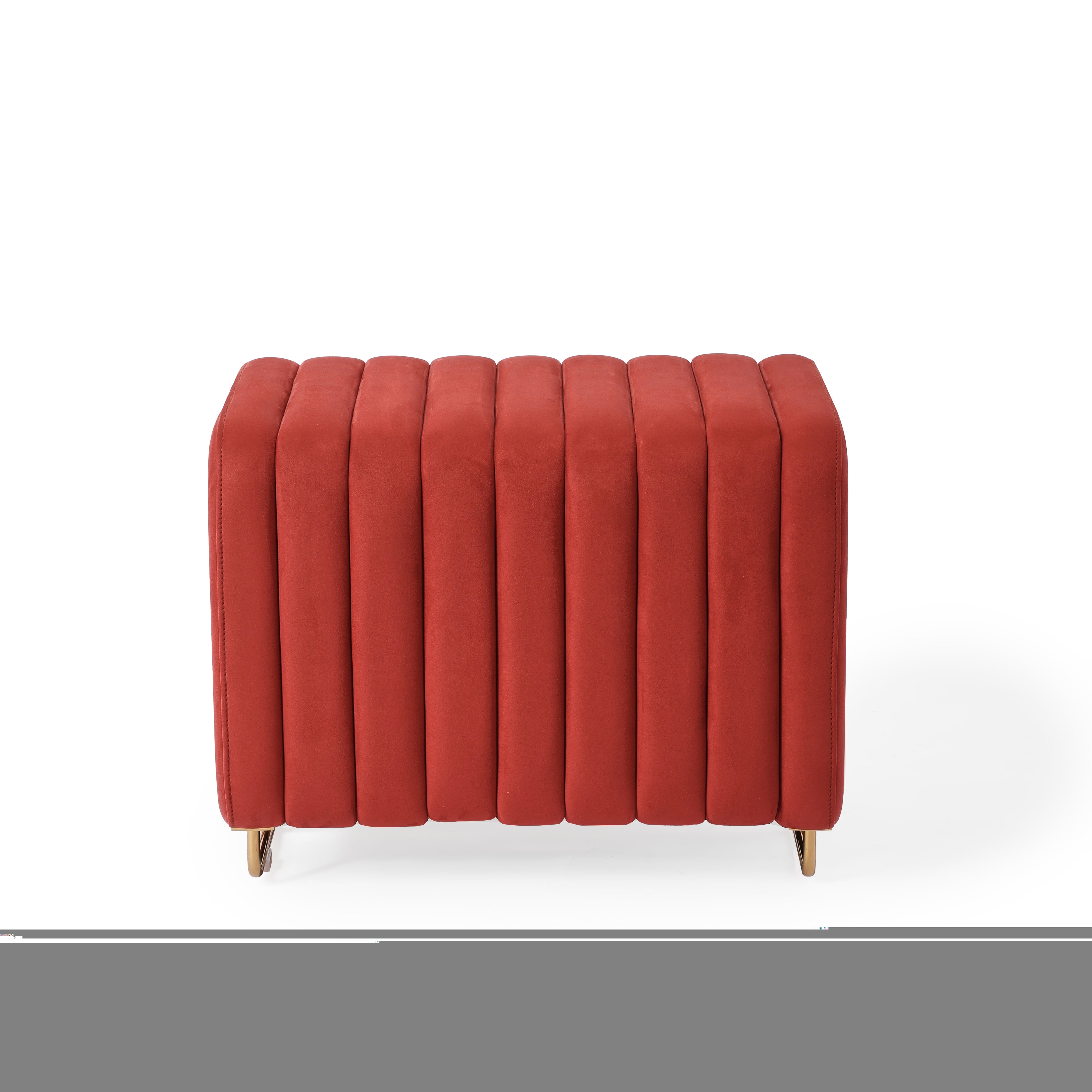 Modern Ottoman with Wooden Compartment