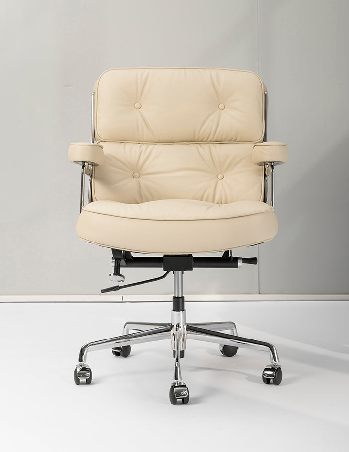 Executive Desk Chair with Armrests – Adjustable Height & Silent Wheels