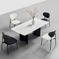 Lumino Fusion Dining Collection:  Ash Veneer × Guangxi Iridescent Stone