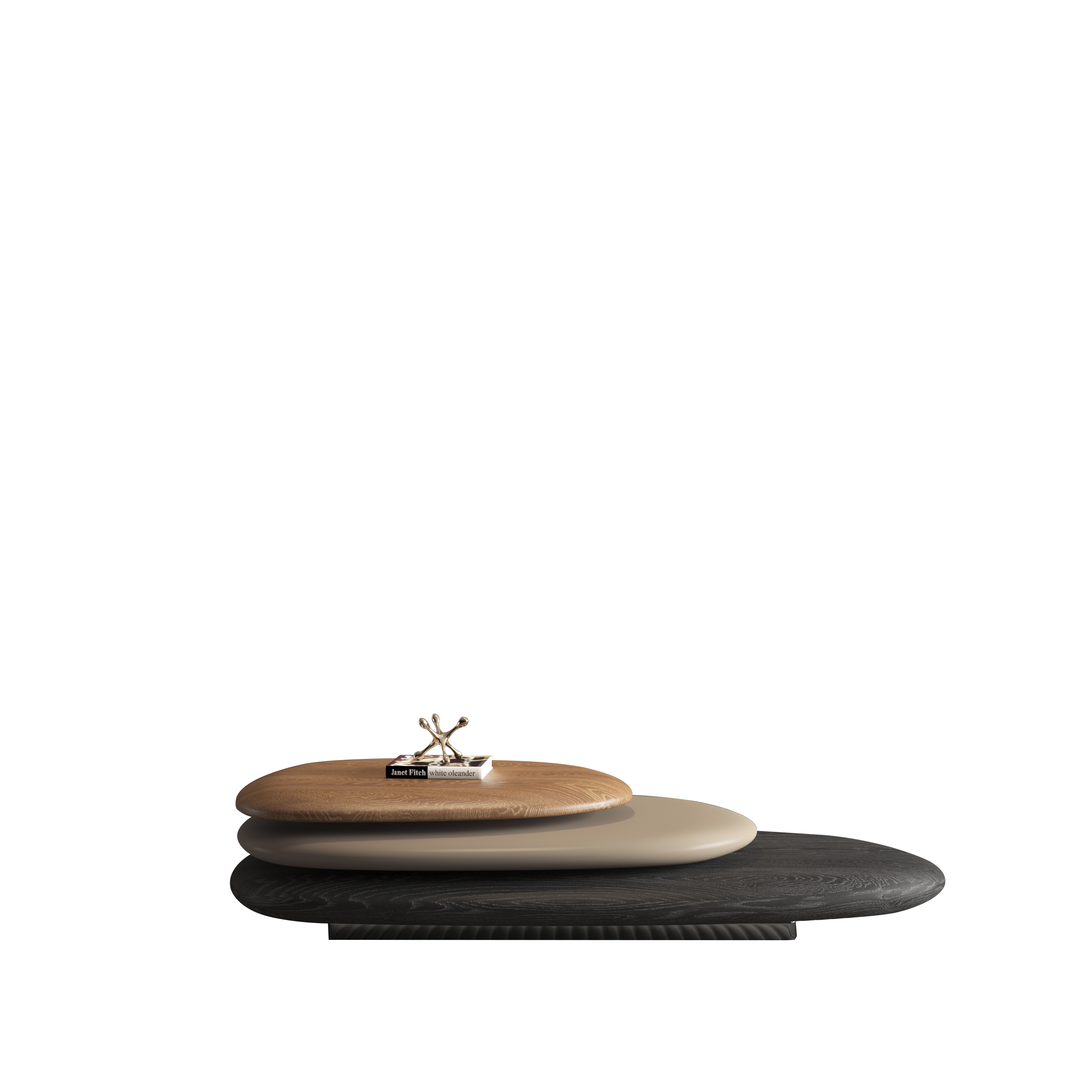 Designer functional coffee table, swivelling
