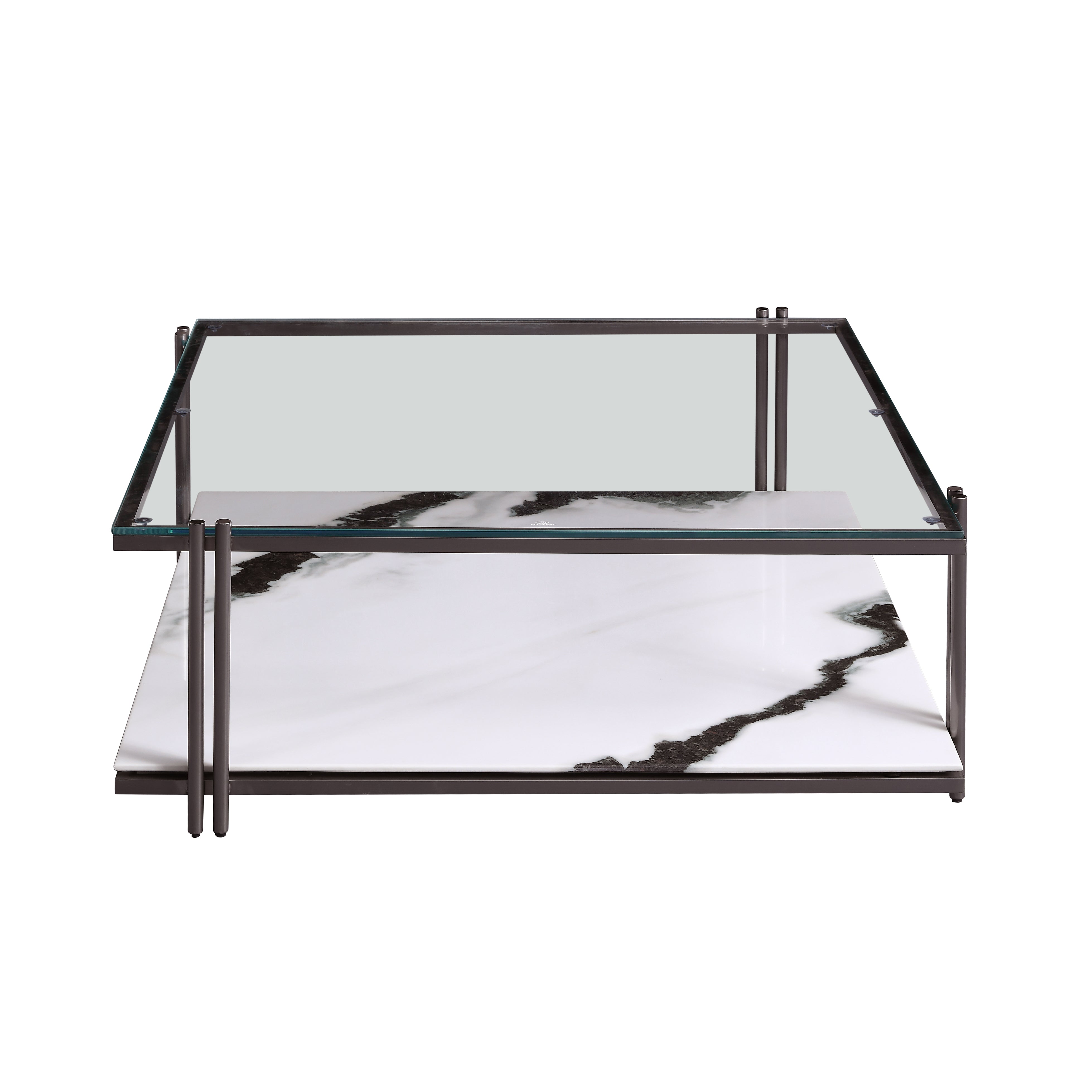 Contemporary Tri-Material Coffee Table