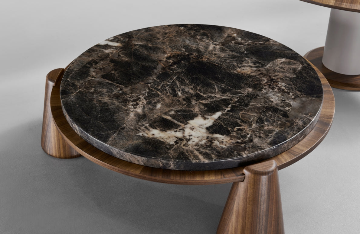 Modern Marble & Wood Grain Coffee Tables | Industrial-Meets-Organic Design