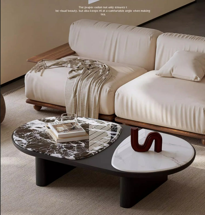 Modern Elliptical Contrast Coffee Table