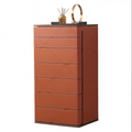 Italian minimalist saddle leather storage cabinet