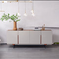 Designer Italian Minimalist Saddle Leather Sideboard