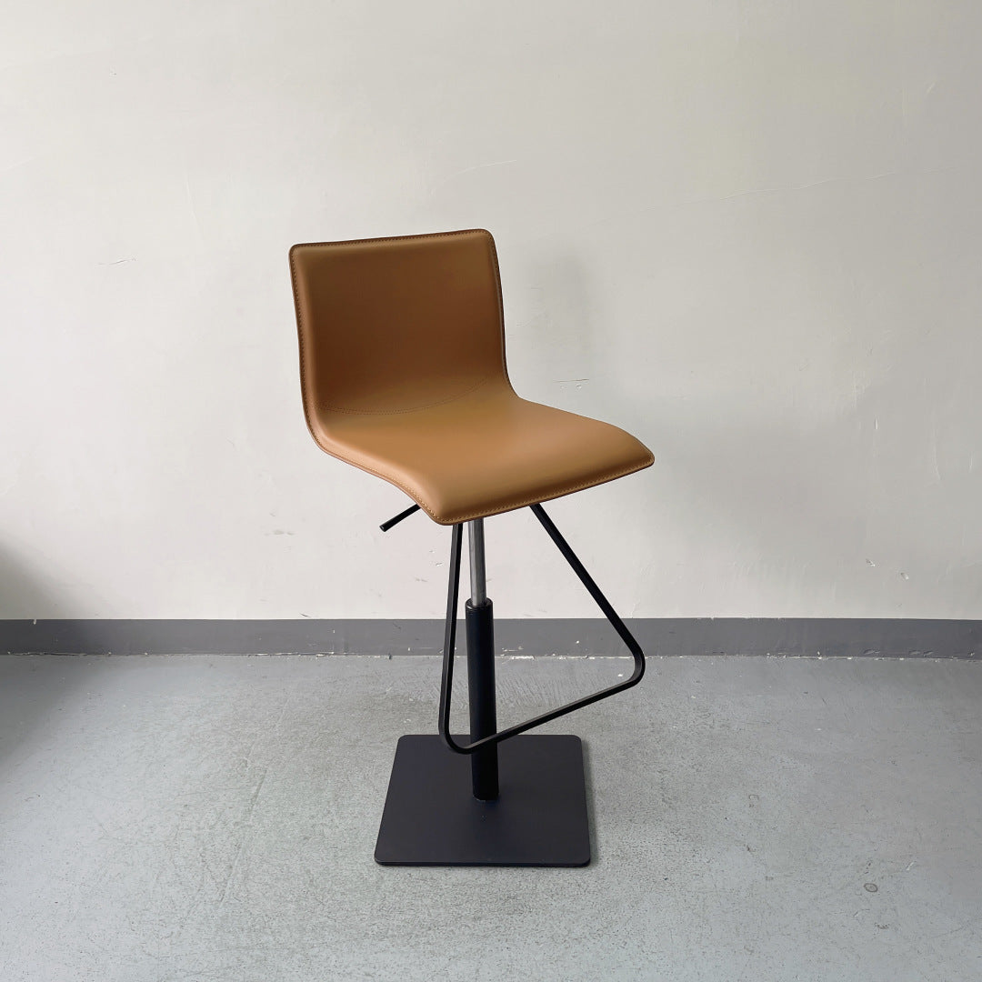 Adjustable Saddle Leather Bar Stool