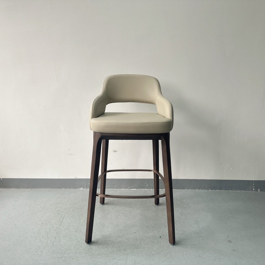 Elegant solid wood barstool