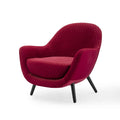 Modern Diamond-Tufted Armchair – Cream Bouclé Fabric with Black Tapered Legs – Minimalist Lounge Chair for Living Room