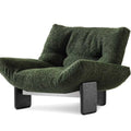 EMMI Modern Emerald  Chair - High Back Lounge Chair with Wooden Base