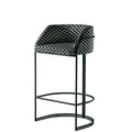 Checkered Bar Stool - Modern Black/White Houndstooth Design