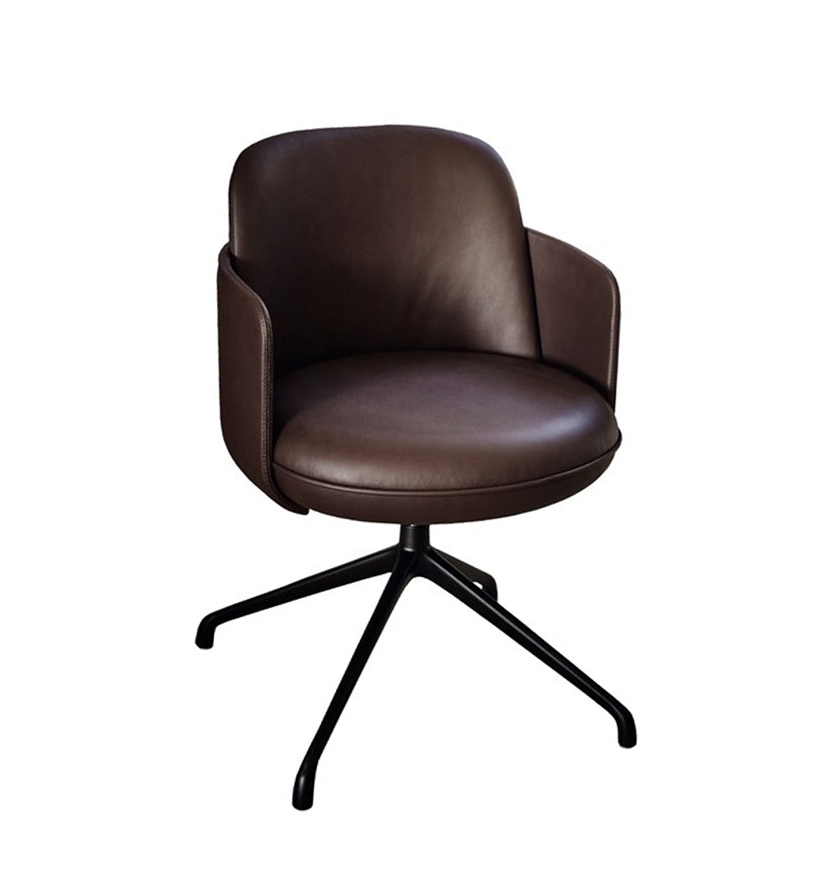 Modern Chair – Powder-Coated Black Metal Frame & Soft Gray Padded Seat – Minimalist Dining or Lounge Chair