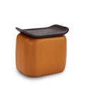 Modern  Stool with Wavy Wooden Top