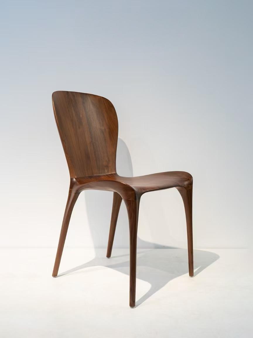 DSLIVING Organic Flow Walnut Chair