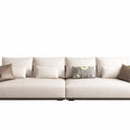 Caramel & Taupe Modular Sectional Sofa - European Style Linen-Blend Upholstery with Leather Trim & Curated Pillow Set for Contemporary Living Room
