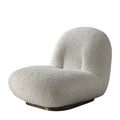 GlaciCloud Modern Accent Chair - Cloud-Like Glacier White with Geometric Base