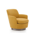 Sunshine Yellow Upholstered Accent Armchair - Thick Padded Seat & Sturdy Metal Base for Modern Living Room