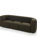 Modern Olive Green Chesterfield Sofa - Triple Seater Hand-Tufted Velvet & Slim Profile Design for Luxury Minimalist Living Room
