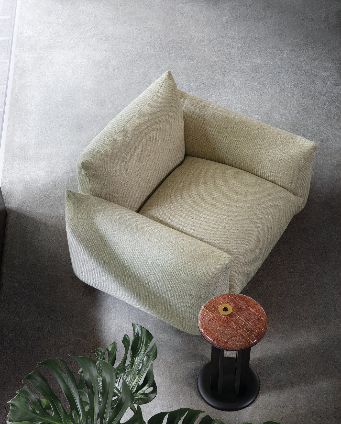 Ergonomic Beige Armchair with Plush Cloud Cushions - Modern Accent Chair for Living Room & Apartment
