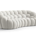 Pistachio Green Bubble-Tufted Oval Sofa - Plush Knit Fabric with Organic Curved Design | Modern Accent Statement Piece for Living Room
