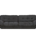 Deep Charcoal Velvet Chesterfield Loveseat - Diamond Button Tufting & Rolled Arms for Luxurious Modern Spaces | Premium Suede-Like Sofa