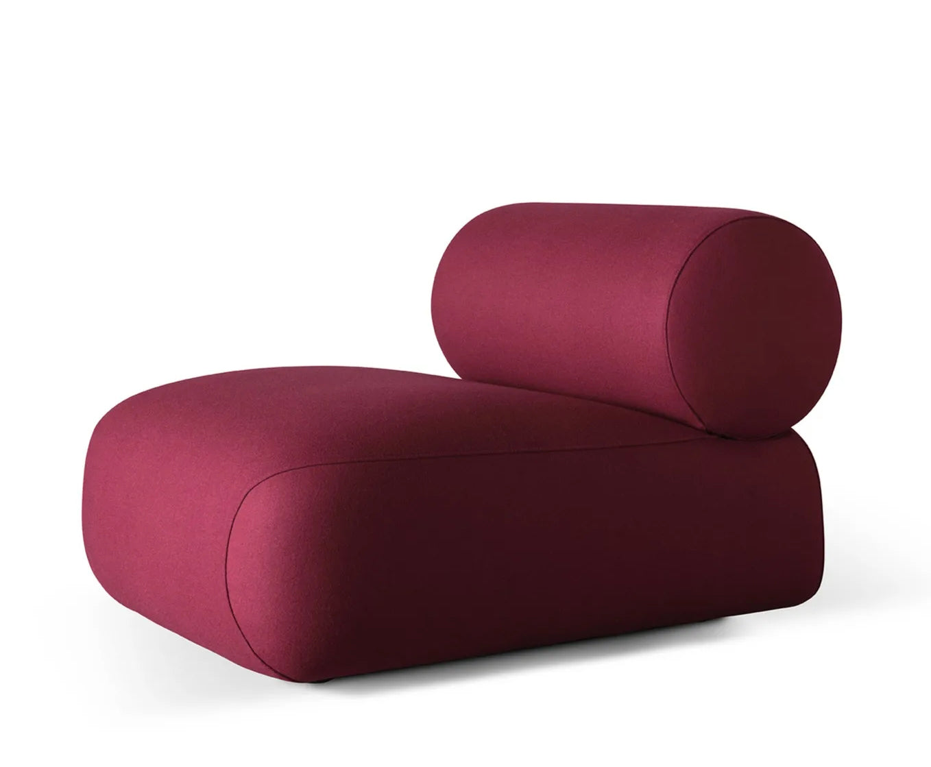 Maroon Modular Bean Bag Chair - Modern Two-Piece Design with Plush Velvet Fabric for Living Room & Lounge