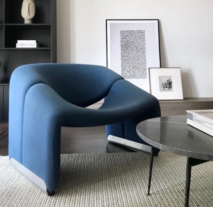 Cloud Curve Modern Armchair: Ultra-Plush Chenille Upholstery & Sculpted Base - No Assembly Living Room Essential