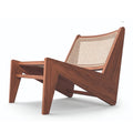 Modern Rattan Chair - Solid wood Frame with Woven Backrest