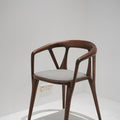 Aura Lounge Chair: Walnut-Stained Ashwood & Stonewashed Linen Harmony