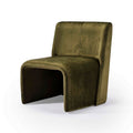 Modern Lounge Chair - Curved One-Piece Shell Design with Solid Wood Base - Minimalist Scandinavian Seating