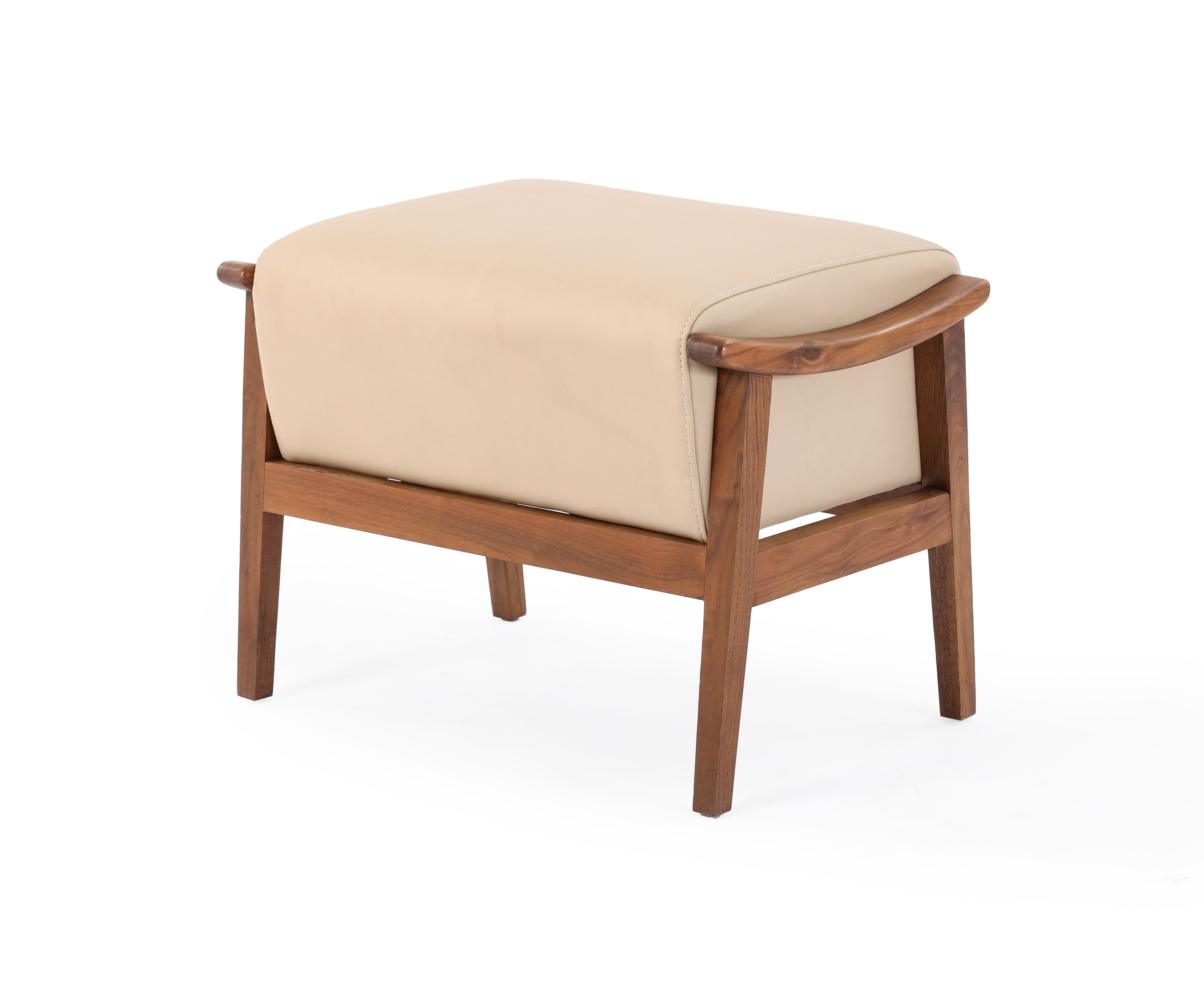 Modern Wooden Chair - Upholstered Seat with Slim Frame